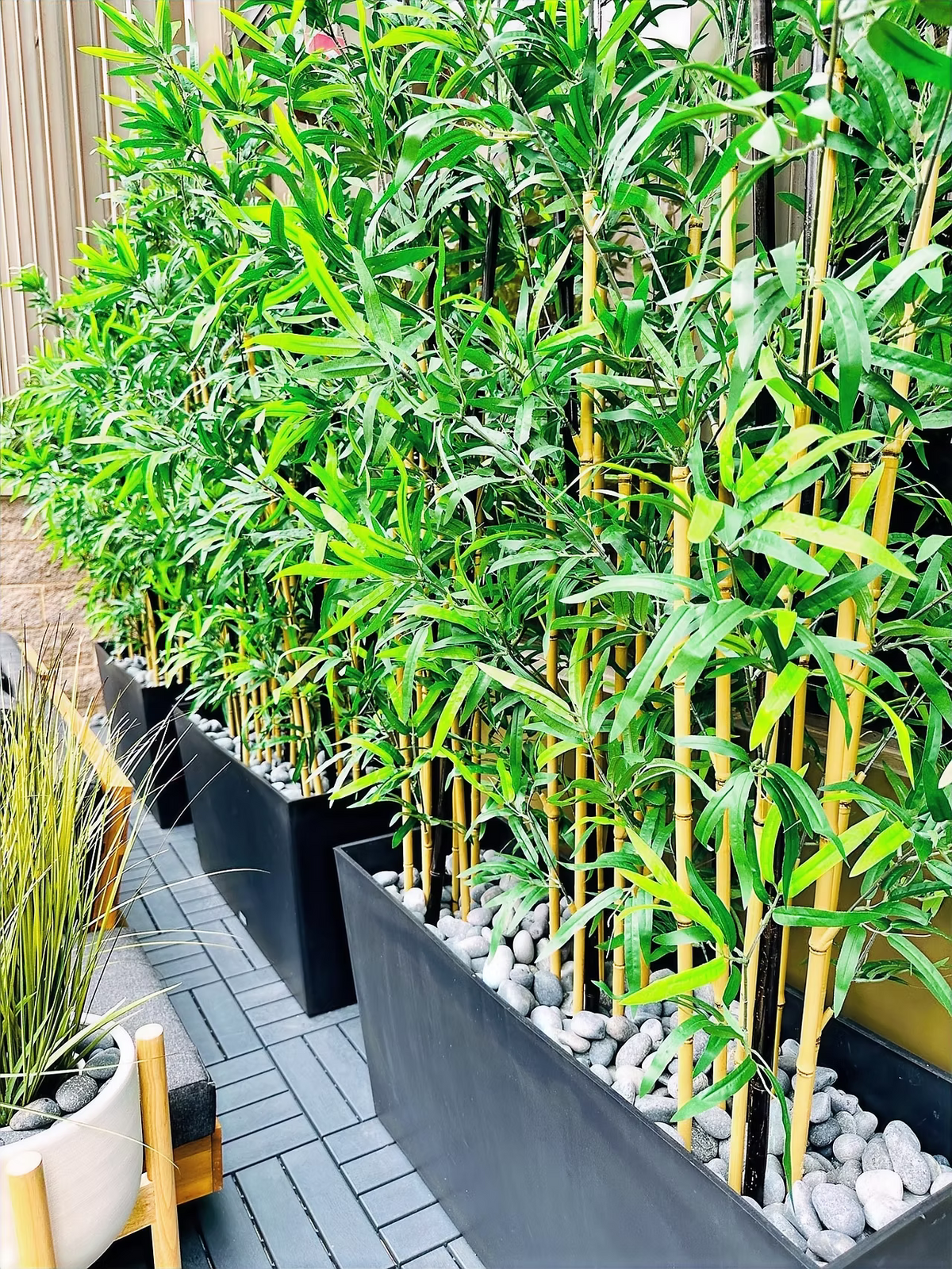 How to secure tall fake plants in your outdoor planters
